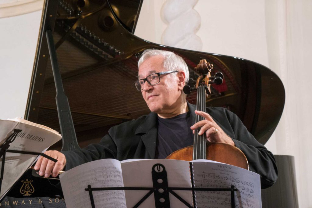 Star-Cellist David Geringas (75) war Ehrengast des Festivals. Foto: © Geert Maciejewski / Usedomer Musikfestival